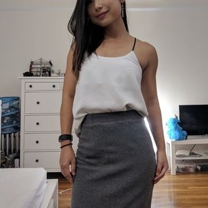 White Thin Strap Cami Express Downtown Cami Dupe